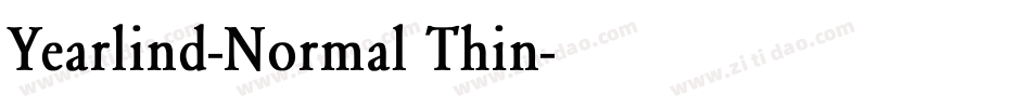 Yearlind-Normal Thin字体转换